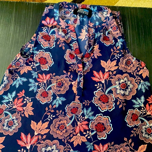 Tank top blouse - Alice blue - Picture 1 of 2